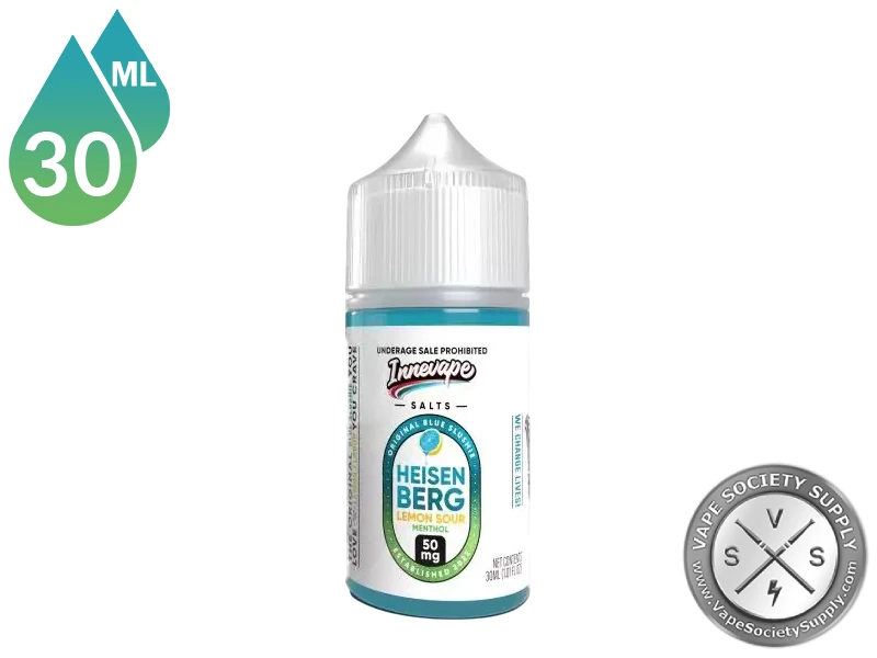 Heisenberg Lemon Sour Menthol Innevape Salts 30ml bottle