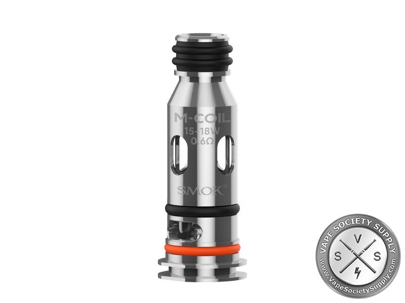 SMOK M-coil 0.6Ω printed with 15 to 18W, orange ring