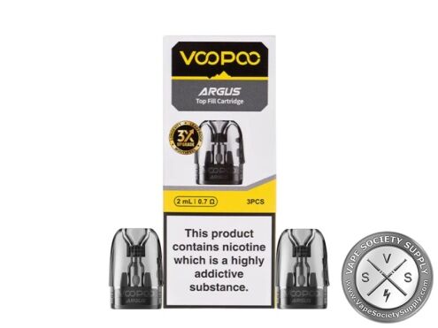 Voopoo ARGUS Top Fill Cartridge box, 2ml 0.7Ω, 3 PCS, with two pods