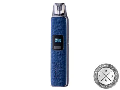 dotMod dotPod Pro in Royal Blue: royal blue textured leather with the screen and button