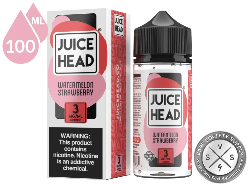 Watermelon Strawberry Juice Head 100ml bottle and box
