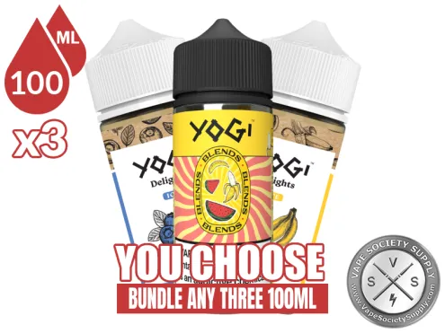 YOGI E-Juice Bundle 3x100ml (300ml): 3 bottles with a You Choose banner