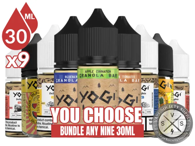 YOGI Salt Bundle 9x30ml (270ml): 9 bottles with a You Choose banner