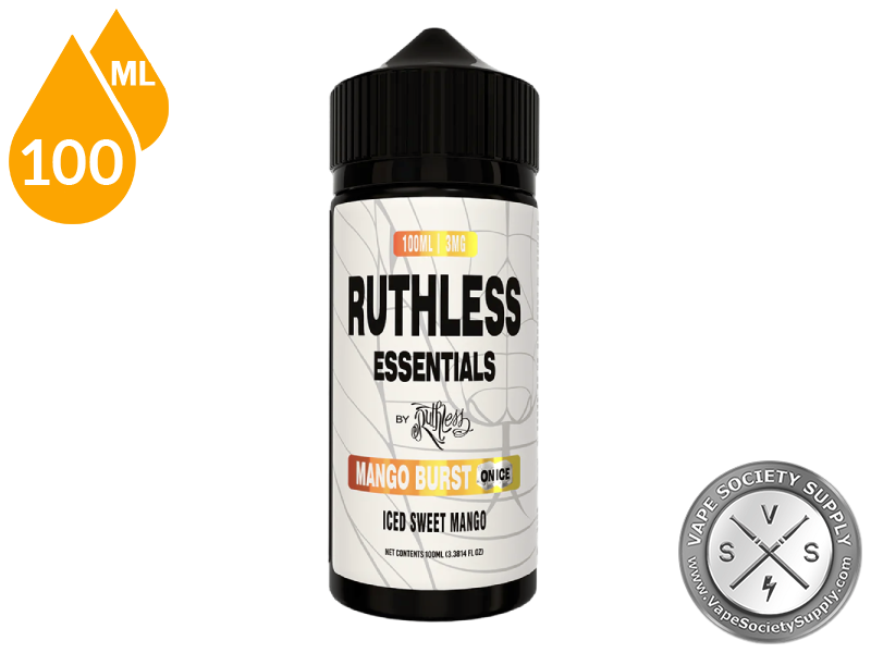 Mango Burst On Ice Ruthless Essentials 100ml bottle