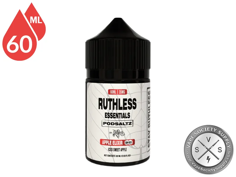 Apple Elixir On Ice Ruthless Essentials Pod Salt 60ml bottle