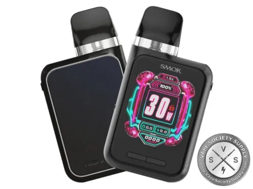 SMOK Novo GT Box pod system in Black: a black frame and a dark navy textured back
