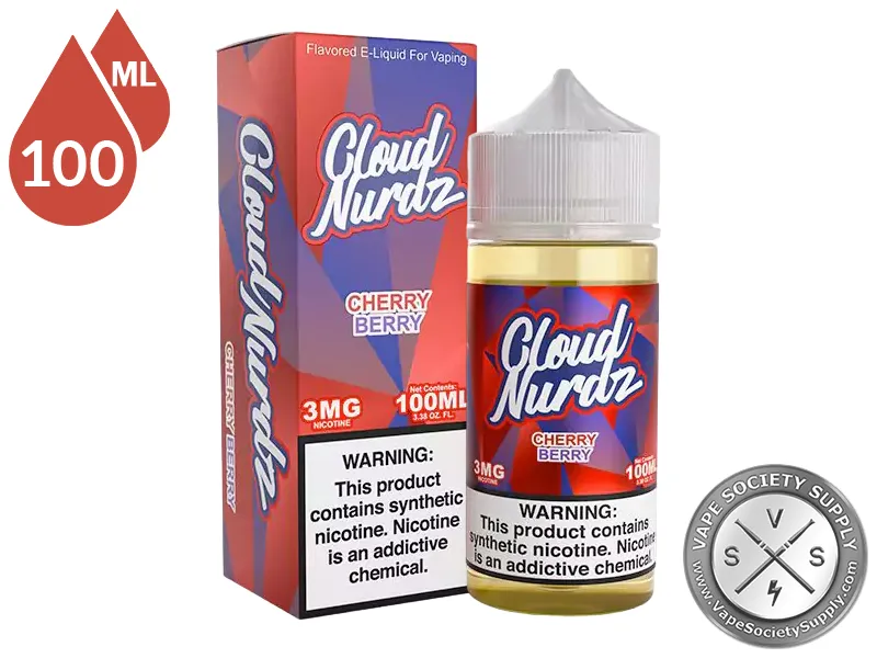 Cherry Berry by Cloud Nurdz 100ml bottle and box