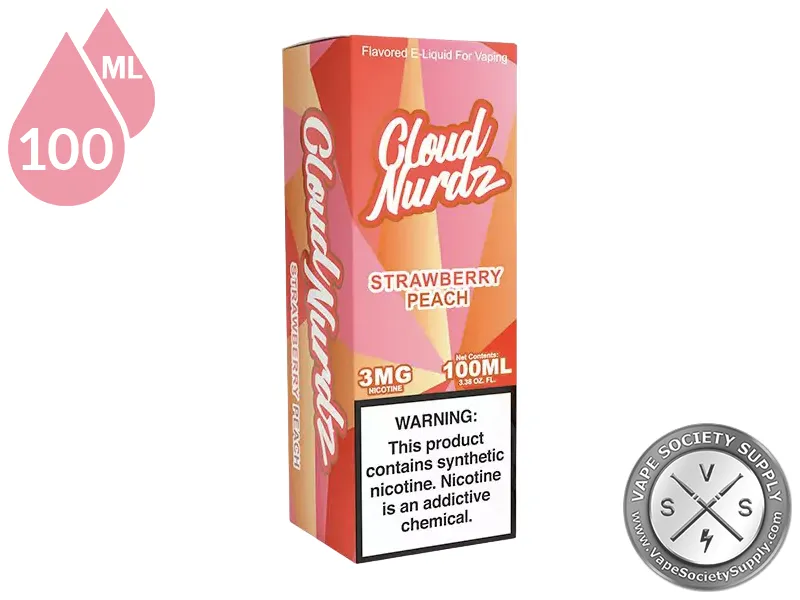 Strawberry Peach by Cloud Nurdz 100ml box