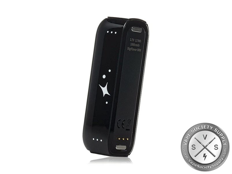 Digiflavor BRK Battery in black, side view with a star logo