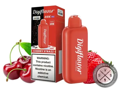 Geek Bar Digiflavor BRK 20000 Disposable Pods Cherry Strazz