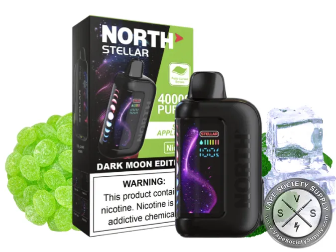 North Stellar Dark Moon Edition 40K Puffs 20ML Disposable Sour apple ICe