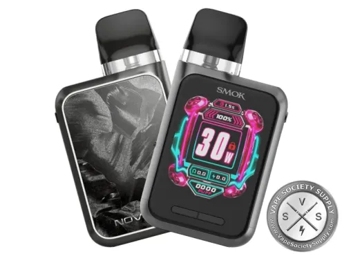 SMOK Novo GT Box pod system in Gun Metal: a gunmetal frame and a black and white marbled back