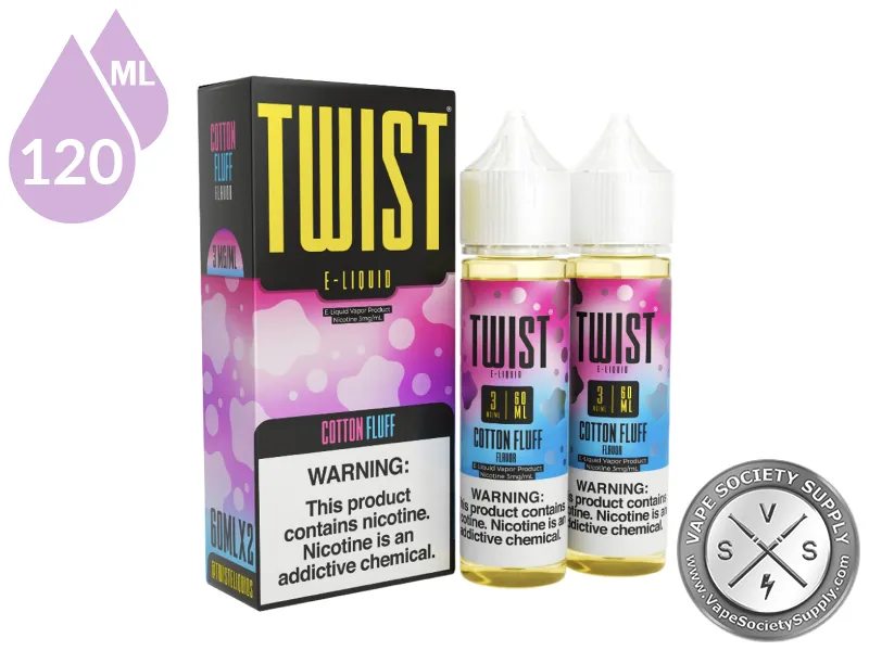 Cotton Fluff by Twist 120ml bottles and box