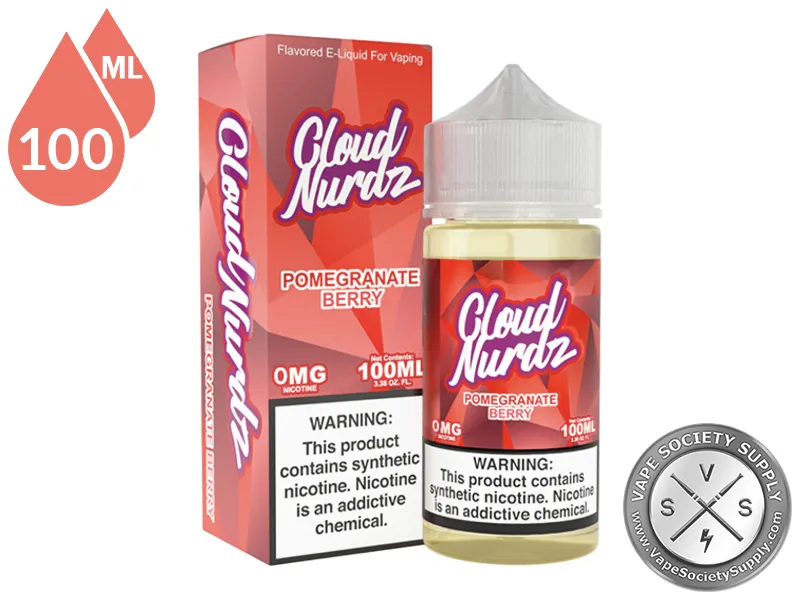 Pomegranate Berry by Cloud Nurdz 100ml bottle and box