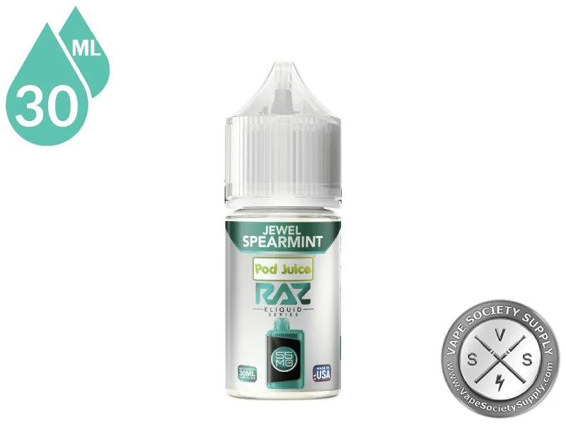 Jewel Spearmint Pod Juice x RAZ Salt 30ml bottle