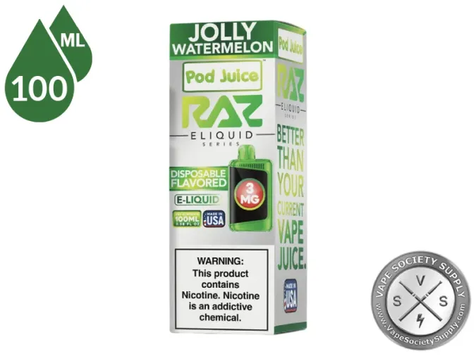 Jolly Watermelon Pod Juice x RAZ 100ml box