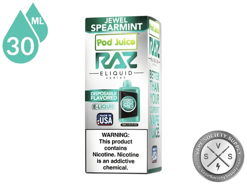 Jewel Spearmint Pod Juice x RAZ Salt 30ml box