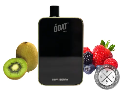 GOAT Bar 25K Kiwi Berry disposable vape with kiwi, strawberries and blackberries