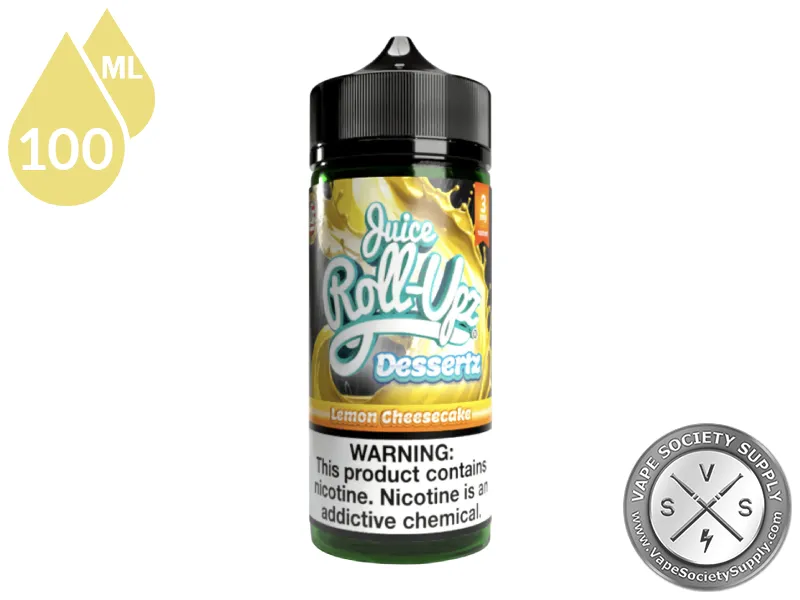 Lemon Cheesecake by Juice Roll Upz Dessertz 100ml bottle, front label