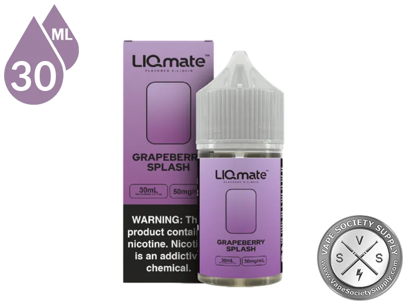Grapeberry Splash LIQmate Salts by 7 Daze 30ml bottle and box