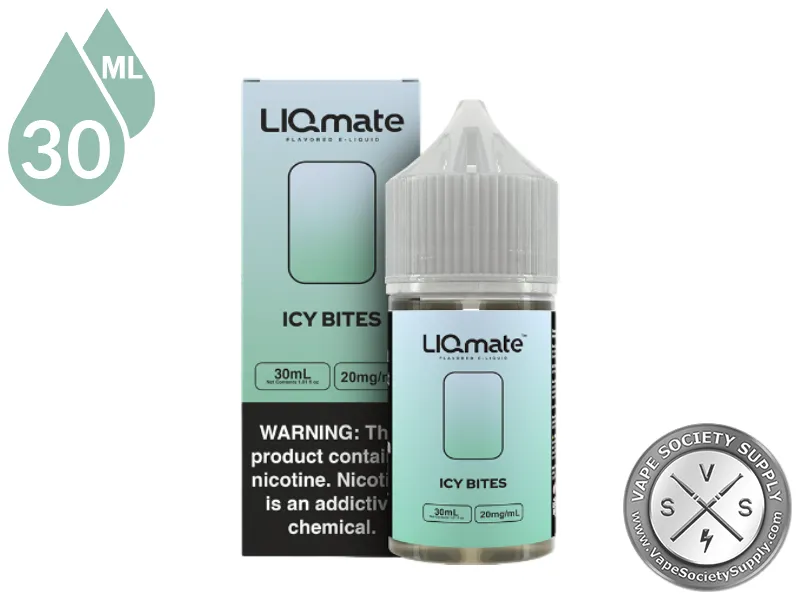 Icy Bites LIQmate Salts by 7 Daze 30ml bottle and box
