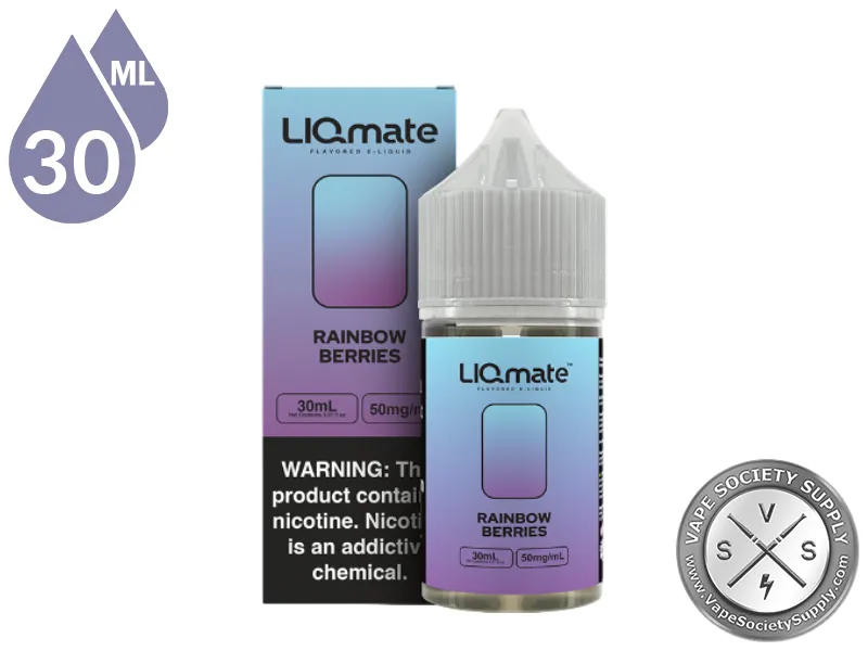 Rainbow Berries LIQmate Salts by 7 Daze 30ml bottle and box