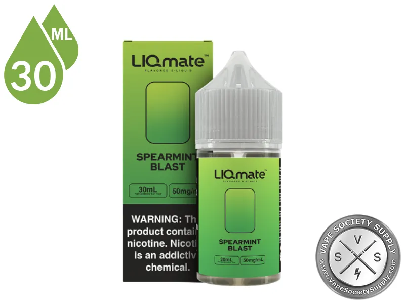 Spearmint Blast LIQmate Salts by 7 Daze 30ml bottle and box