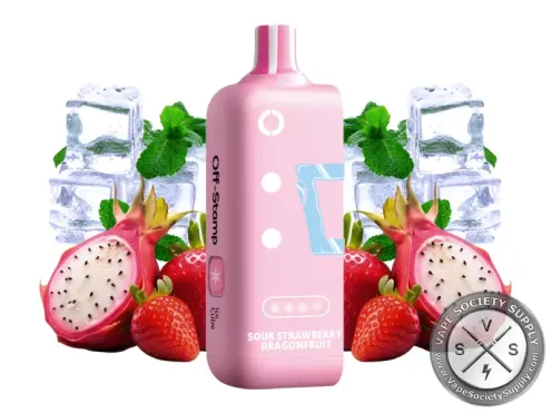 Off Stamp X-Cube Disposable Pod _ 25K Puffs Sour Strawberry Dragonfruit Ice