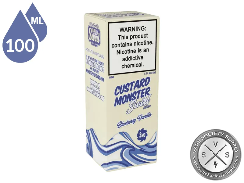 Blueberry Vanilla Swirl Custard Monster 100ml box