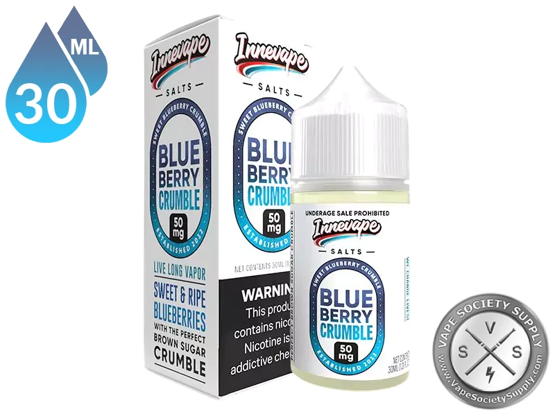 Blueberry Crumble Innevape Salts 30ml bottle and box