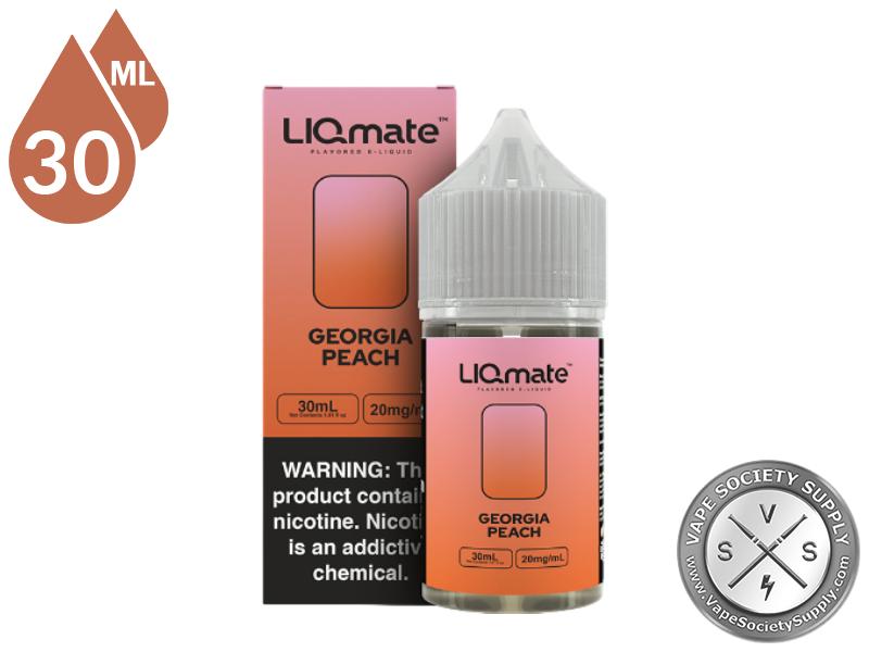 Georgia Peach LIQmate Salts by 7 Daze 30ml bottle and box