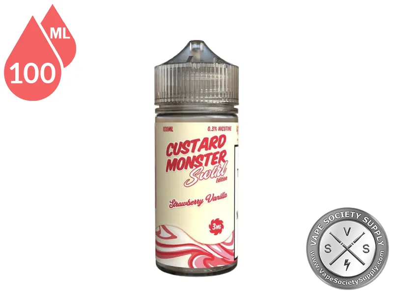 Strawberry Vanilla Swirl Custard Monster 100ml bottle