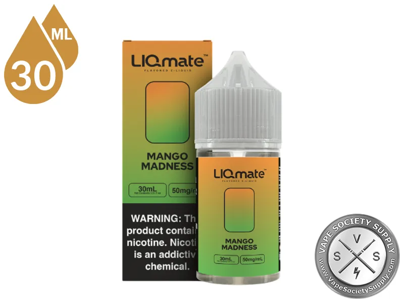 Mango Madness LIQmate Salts by 7 Daze 30ml bottle and box