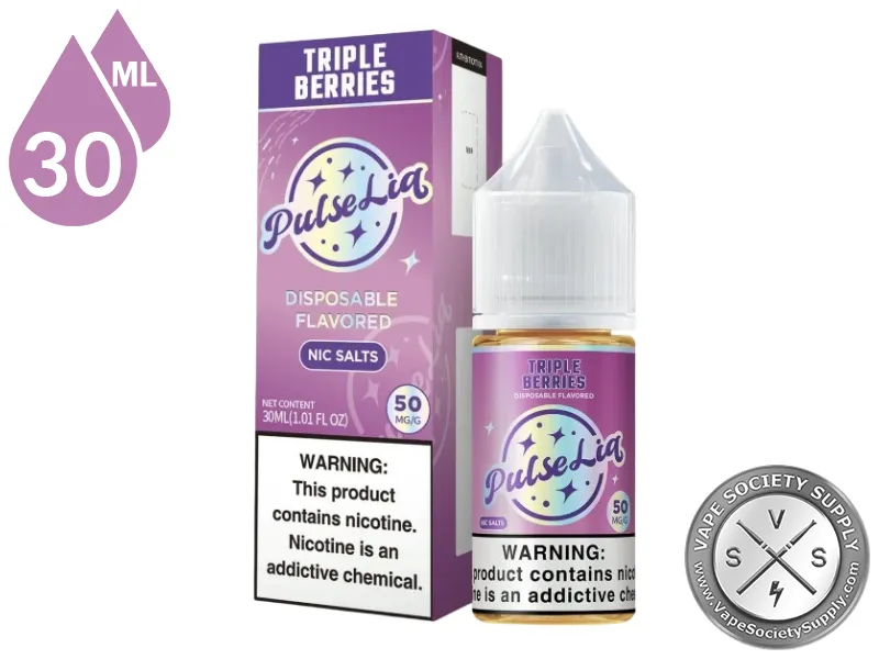 Triple Berries by Pulse Liq Salts 30ml bottle and box