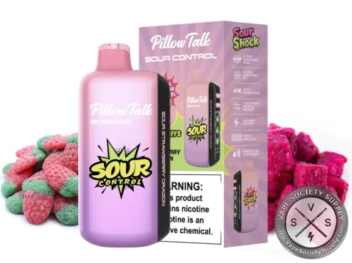 Pillow Talk Sour Control SC40000 Puffs Sour Strawberry Dragon