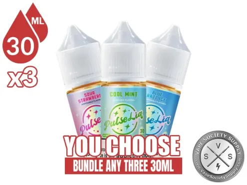 Geek Bar Pulse Liq Salt Bundle 3x30ml (90ml): 3 bottles with a You Choose banner