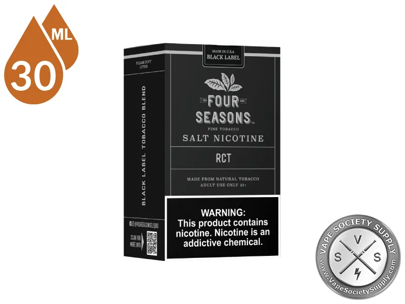 Roasted Coffee Tobacco (RCT) by Four Seasons Black Label Salt 30ml box