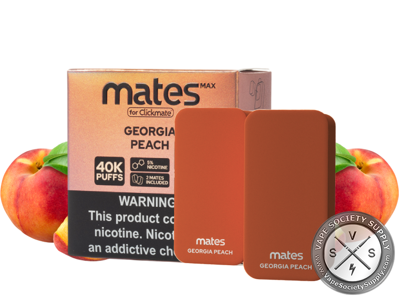 7 Daze Mates MAX 40K Georgia Peach pods and box with peaches