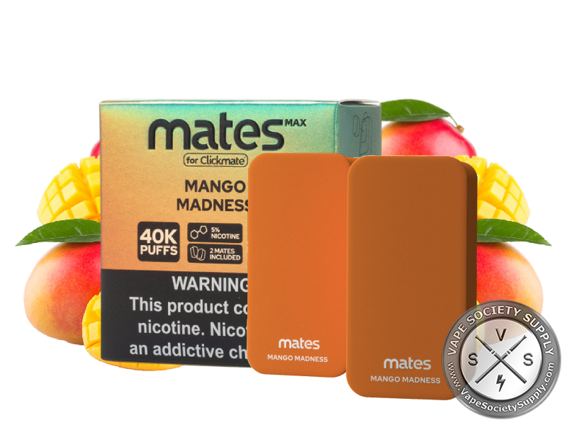 7 Daze Mates MAX 40K Mango Madness pods and box with mangoes