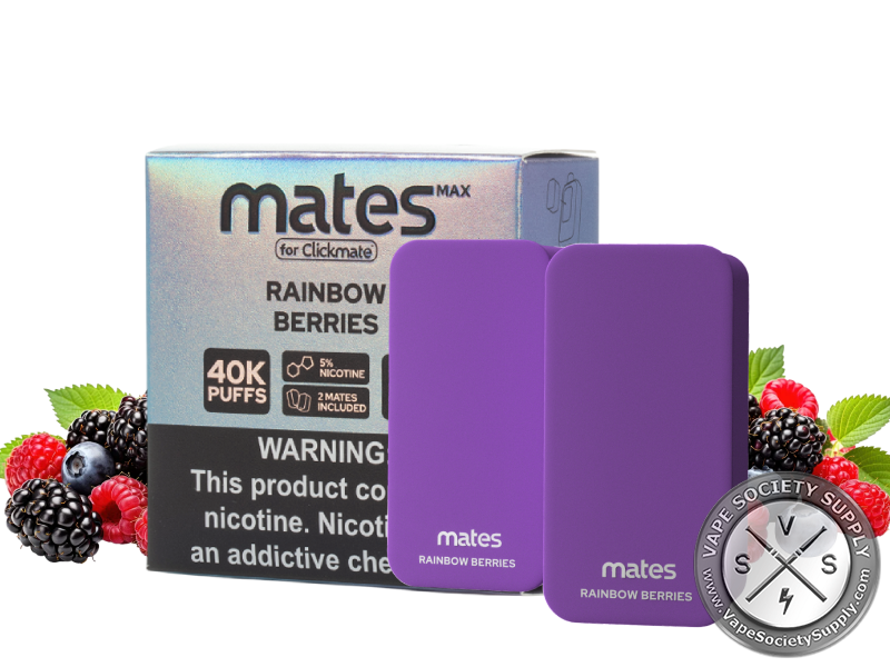 7 Daze Mates MAX 40K Rainbow Berries pods and box with mixed berries