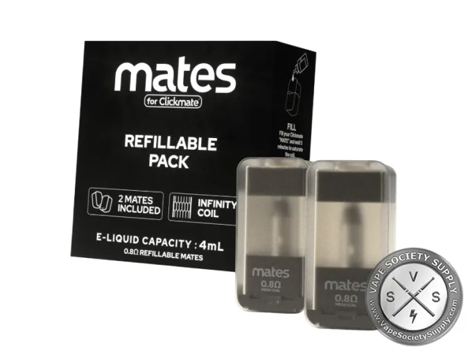 7 Daze Mates Refillable Pods: two empty pods next to their Refillable Pack box