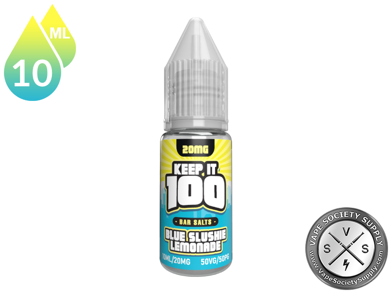 Blue Slushie Lemonade by Keep It 100 Bar Salt 10ml bottle