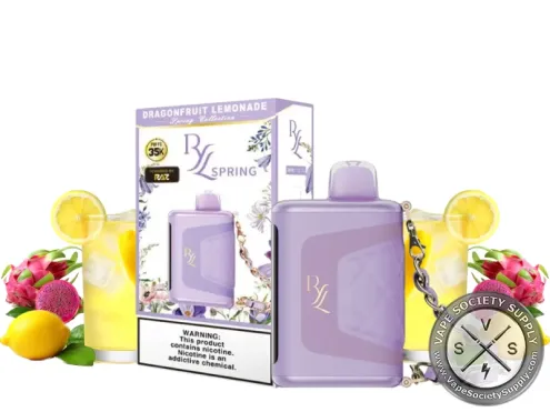 RAZ RYL Classic 35K Spring Edition Dragonfruit Lemonade disposable vape and box with dragon fruit and lemons