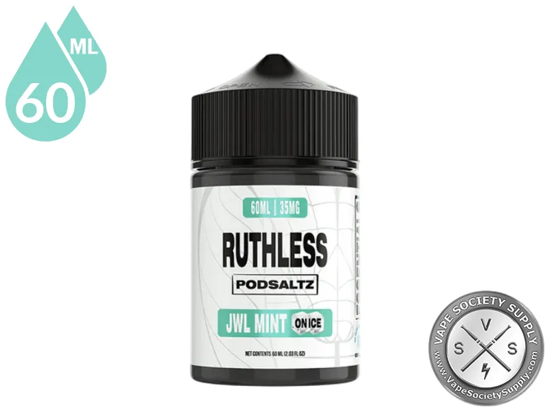 JWL Mint On Ice Ruthless Essentials Pod Salt 60ml bottle