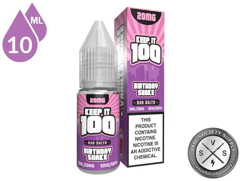 Shake by Keep It 100 Bar Salt 10ml bottle and box