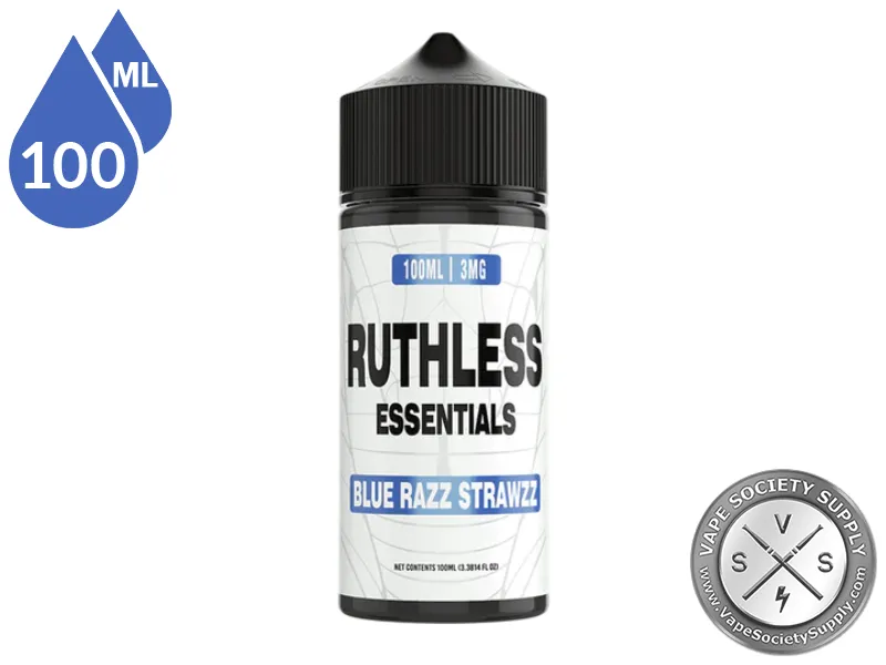 Blue Razz Strawzz Ruthless Essentials 100ml bottle