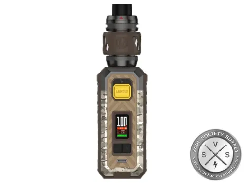 Vaporesso Armour S kit in Camo Brown with the iTank T