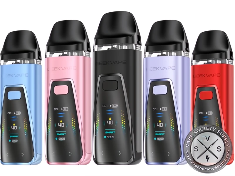Geekvape Digi Pro kits in Misty Blue, Sakura Pink, Space Black, Lavender Haze and Ruby Red