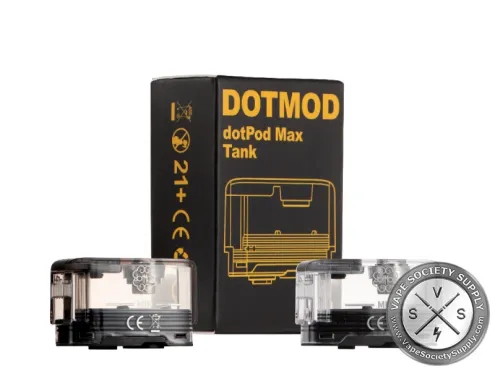 dotPod Max Tank box with a clear and a smoke tank