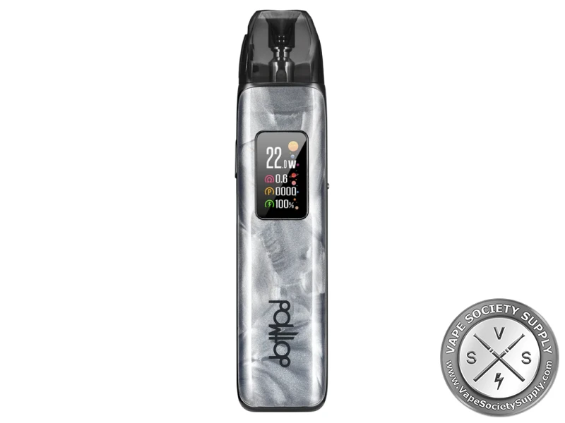 dotmod dotPod Plus in Dark Grey: a grey marbled body and the color screen